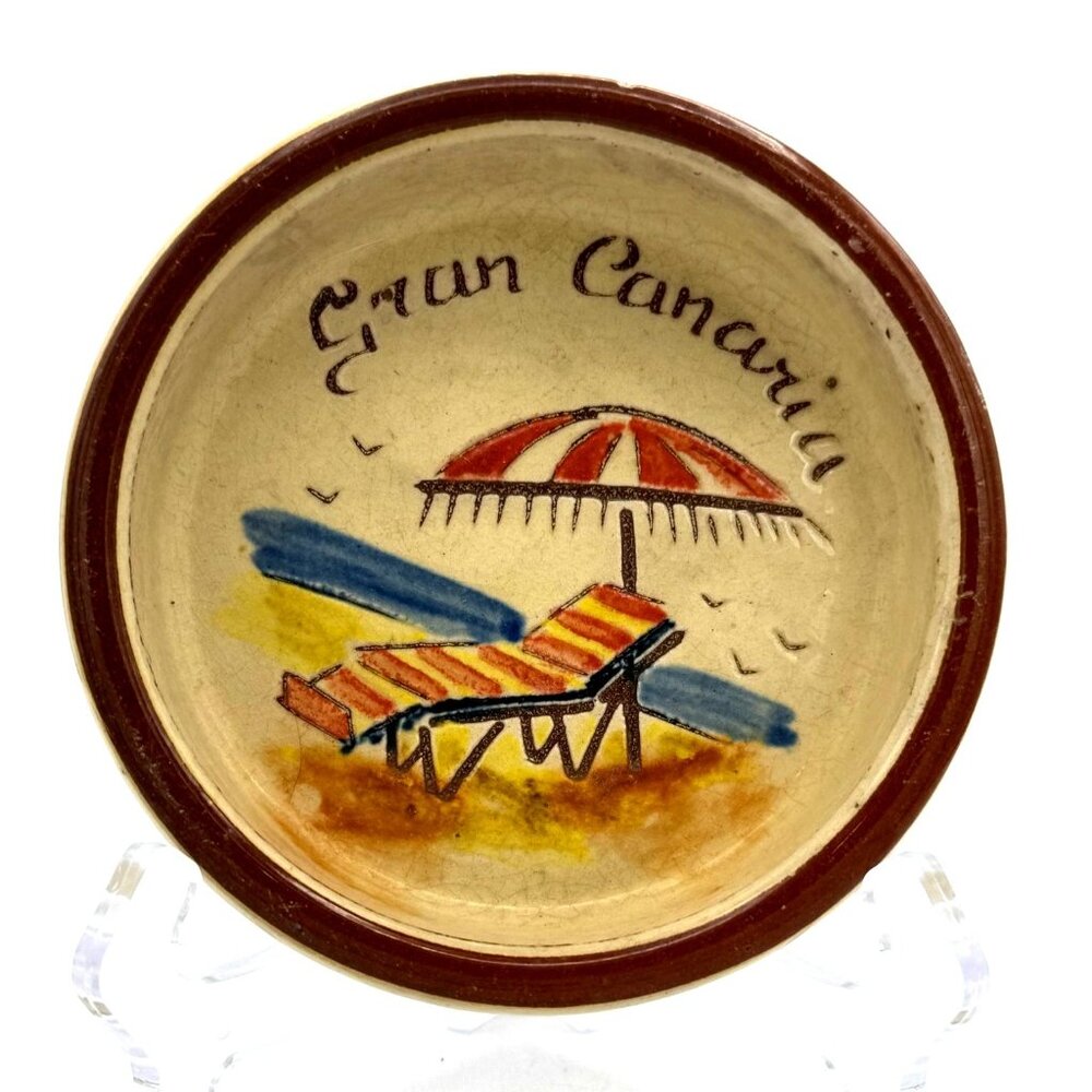 Grand Canary Islands Large Trinket bowl Hand Make Pottery